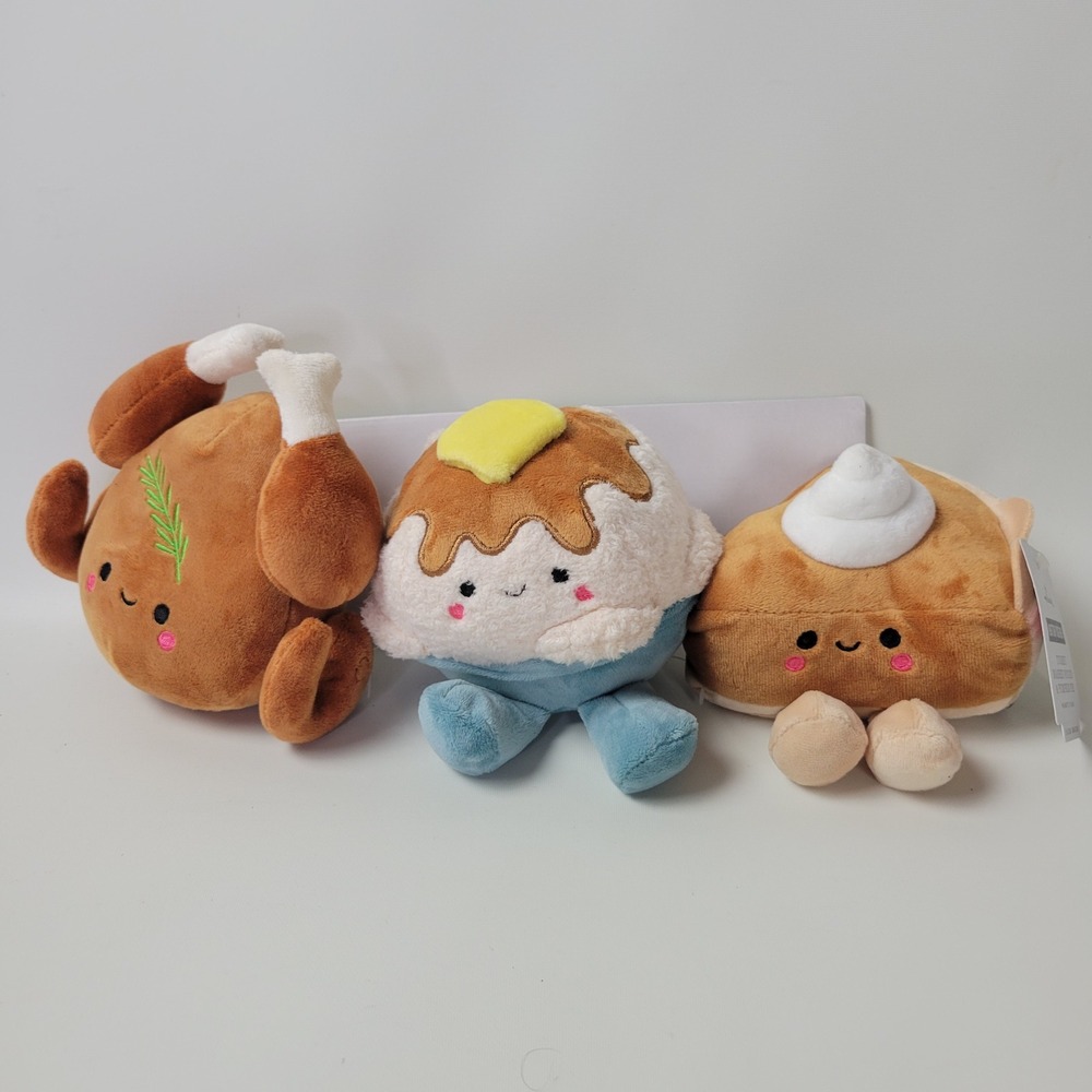 Hallmark Better Together Thanksgiving Turkey Mashed Potato Pumpkin Pie Plush Set